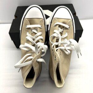 Converse Hi Tops All Star Youth Size 5 Nutty Granola (Tan) White Trim New in Box